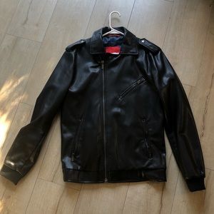 Zara men’s leather jacket